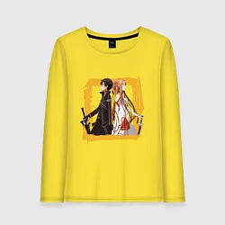 Лонгслив хлопковый женский Asuna & Kirito, цвет: желтый