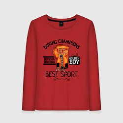 Лонгслив хлопковый женский Golden Boy: Best Sport, цвет: красный
