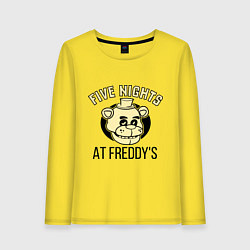 Лонгслив хлопковый женский Five Nights At Freddy's, цвет: желтый