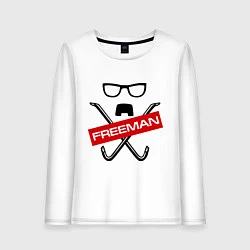 Лонгслив хлопковый женский Freeman Pack, цвет: белый