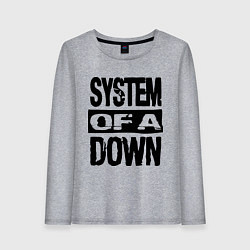 Лонгслив хлопковый женский System Of A Down, цвет: меланж