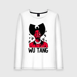 Лонгслив хлопковый женский Wu-Tang Insects, цвет: белый