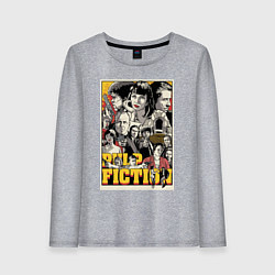 Лонгслив хлопковый женский Pulp Fiction Stories, цвет: меланж
