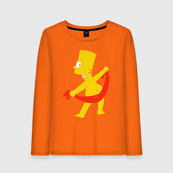 Лонгслив хлопковый женский Барт с полотенцем, цвет: оранжевый