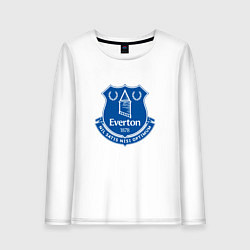 Лонгслив хлопковый женский Эвертон logo - nil satis nisi optimum, цвет: белый