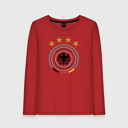 Лонгслив хлопковый женский Deutscher Fussball-Bund, цвет: красный