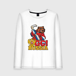 Женский лонгслив Hockey: Go Russia