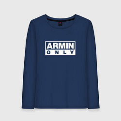Лонгслив хлопковый женский Armin Only, цвет: тёмно-синий