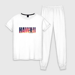 Пижама хлопковая женская HAWAII 9, цвет: белый