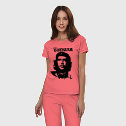 Пижама хлопковая женская Che Guevara, цвет: коралловый — фото 2