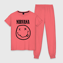 Пижама хлопковая женская Nirvana, цвет: коралловый