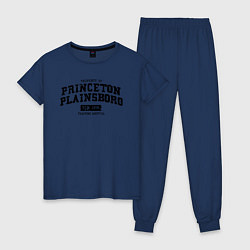 Пижама хлопковая женская Princeton Plainsboro, цвет: тёмно-синий