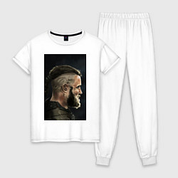 Пижама хлопковая женская Ragnar Lodbrock, цвет: белый