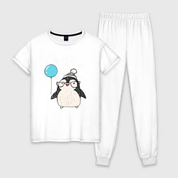 Женская пижама Пингвин с шариком