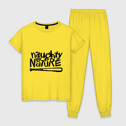 Пижама хлопковая женская Naughty by nature, цвет: желтый