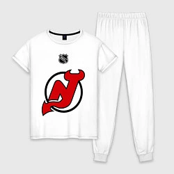 Пижама хлопковая женская New Jersey Devils: Kovalchuk 17, цвет: белый