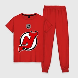Пижама хлопковая женская New Jersey Devils: Kovalchuk 17, цвет: красный