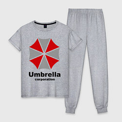Пижама хлопковая женская Umbrella corporation, цвет: меланж