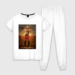 Пижама хлопковая женская American Gods: Czernobog, цвет: белый