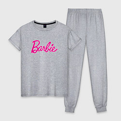 Пижама хлопковая женская Барби 3, цвет: меланж