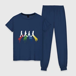 Пижама хлопковая женская Beatles Color, цвет: тёмно-синий
