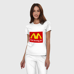 Пижама хлопковая женская Im lovin it!, цвет: белый — фото 2