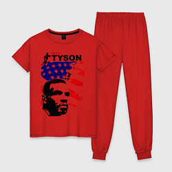 Пижама хлопковая женская Mike Tyson: USA Boxing, цвет: красный