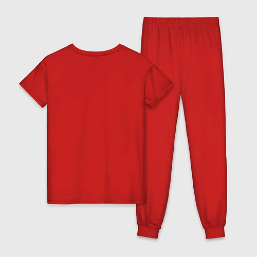 Женская пижама Смайлик-наушники / Красный – фото 2