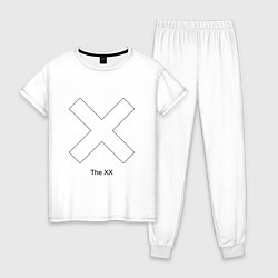 Пижама хлопковая женская The XX: Minimalism, цвет: белый