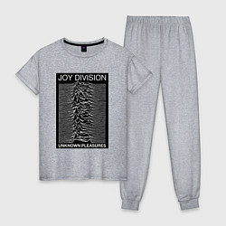 Пижама хлопковая женская Joy Division: Unknown Pleasures, цвет: меланж