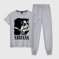 Пижама хлопковая женская Black Nirvana, цвет: меланж