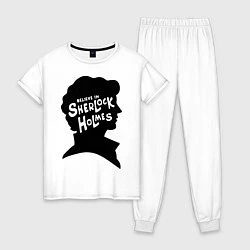Пижама хлопковая женская Believe Sherlock Holmes, цвет: белый