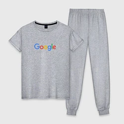 Пижама хлопковая женская Google, цвет: меланж