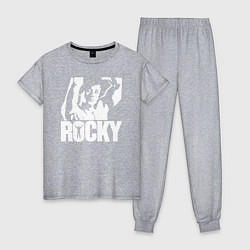 Пижама хлопковая женская Rocky Balboa, цвет: меланж