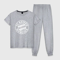 Пижама хлопковая женская FC Bayern Munchen, цвет: меланж