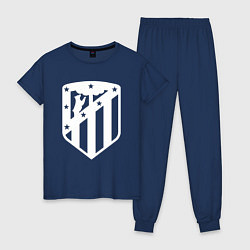 Пижама хлопковая женская FC Atletico Madrid, цвет: тёмно-синий