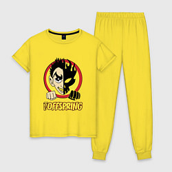 Пижама хлопковая женская The Offspring Boy, цвет: желтый