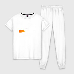 Пижама хлопковая женская Винил, цвет: белый