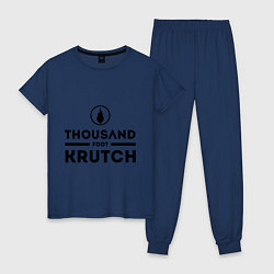 Пижама хлопковая женская Thousand Foot Krutch, цвет: тёмно-синий