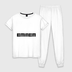 Пижама хлопковая женская Eminem: minimalism, цвет: белый