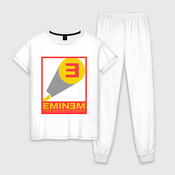 Пижама хлопковая женская The Eminem Show, цвет: белый