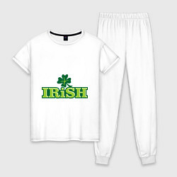 Пижама хлопковая женская Ирландия, цвет: белый