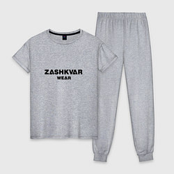 Пижама хлопковая женская ZASHKVAR WEAR, цвет: меланж