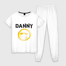 Пижама хлопковая женская HU: Danny цвета белый — фото 1