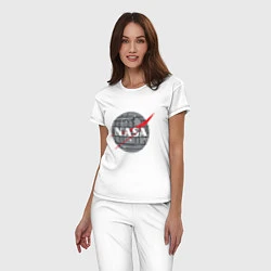 Пижама хлопковая женская NASA: Death Star, цвет: белый — фото 2