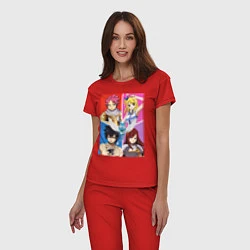 Пижама хлопковая женская Fairy Tail Team, цвет: красный — фото 2