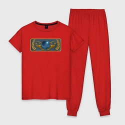 Пижама хлопковая женская Global Elite Rank CS, цвет: красный