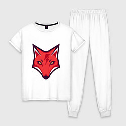 Пижама хлопковая женская Electro Fox, цвет: белый