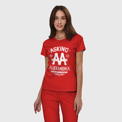 Пижама хлопковая женская Asking Alexandria: England, цвет: красный — фото 2