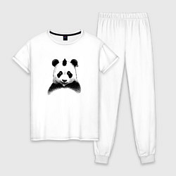 Пижама хлопковая женская Панда Панк, цвет: белый